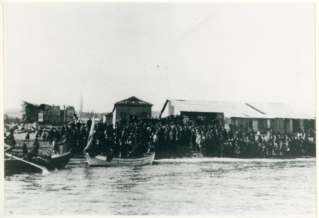 The arrival of the refugees